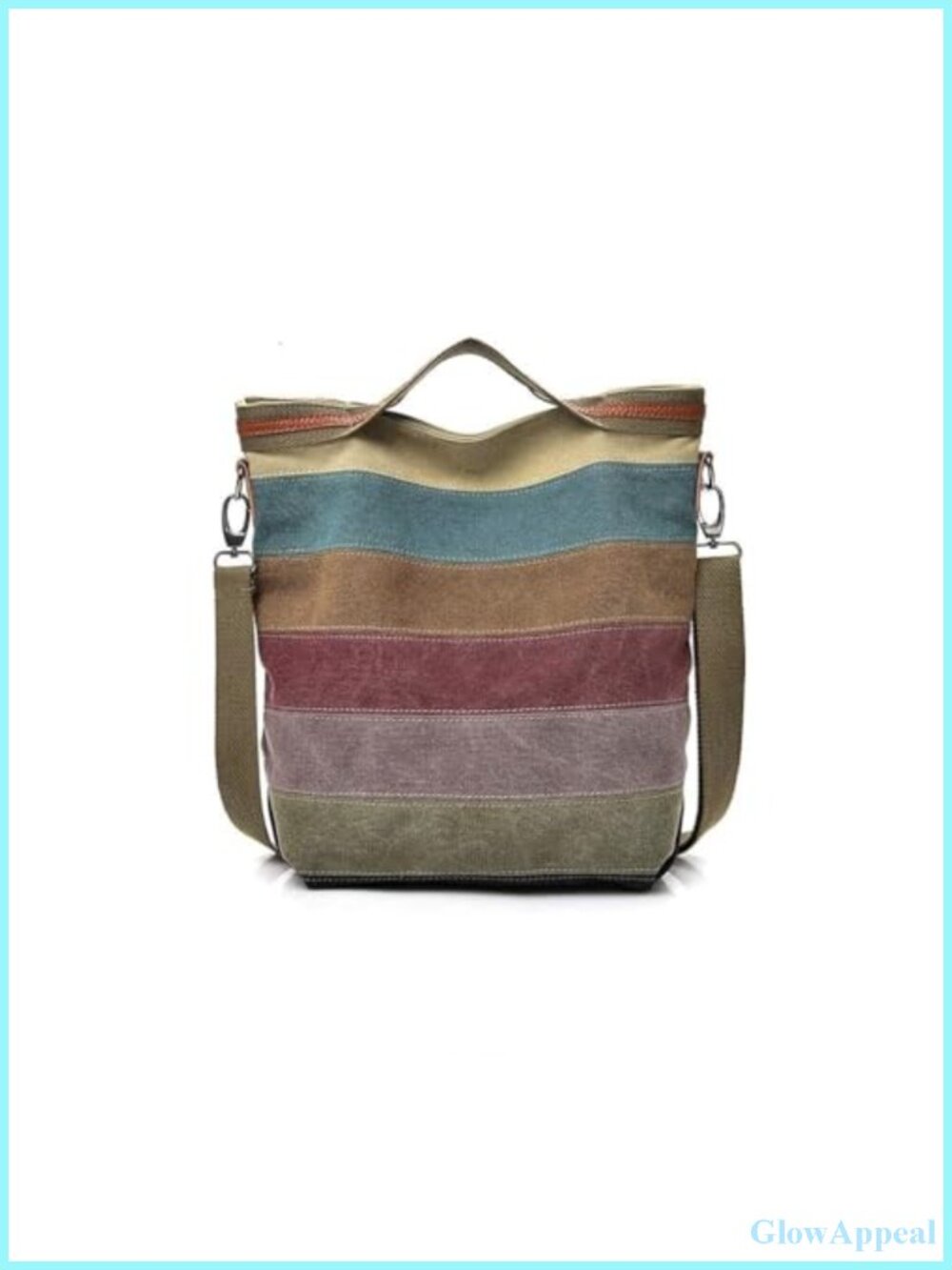Women's Canvas Hobo Tote Crossbody Bag with Detachable Strap
